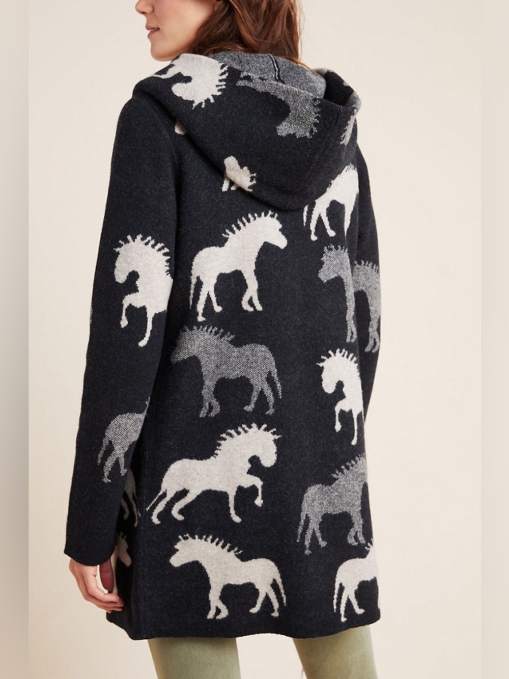 Anthropologie Field & Flower Sedona Wool sweater coat size Medium - Picture 10 of 11